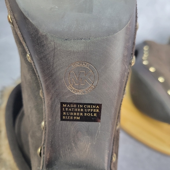 Michael Kors Brown Parker Faux Fur Leather high heels Booties Size 9M - Picture 9 of 14